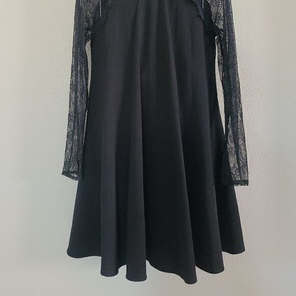 Topshop Black Swing Dress Lace size 6 S - Picture 4 of 7